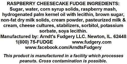 Home Made Creamy Raspberry Cheesecake Fudge - 1 Lb Box