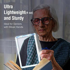 MAGNIPROS Patented 3X Large LED Page Magnifier for Reading | Eye Caring 3 Color Light Modes & Anti-Glare Lens to Reduce Eye Strain-Perfect for Small Prints, Aging Eyes, Low Vision and Seniors