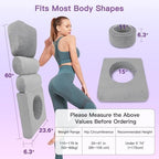 BBL Bed After Surgery for Sleeping – Ergonomic BBL Pillow Designed for Brazilian Butt Lift, High-Density Pressure-Relief Foam, Removable Velvet Cover, BBL Recovery Must Haves (67x22x6.3in)