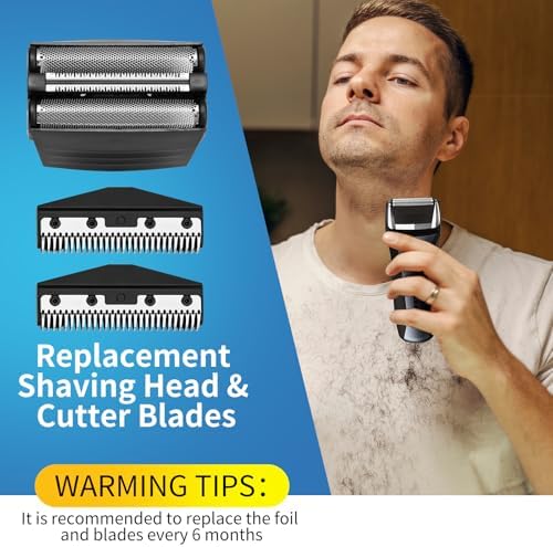 Shaver Replacement Foil Compatible with Remington TITANIUM-X Flex & Pivot Foil and Cutter F5800 & F7800,Shaver heads Fit for Remington F4900,F5800,F7800 (1 Pack)