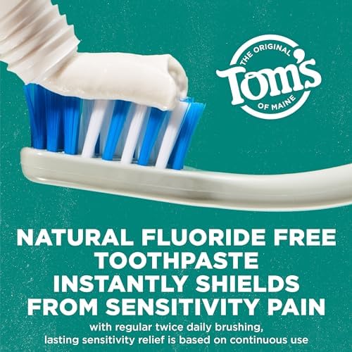 Tom's of Maine Fluoride-Free Rapid Relief Sensitive Toothpaste, Fresh Mint, 4 oz. (Packaging May Vary)