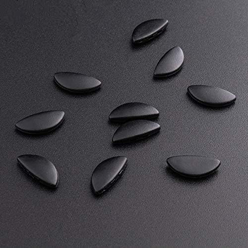Eyeglass Nose Pads,BEHLINE 5 Pairs Nosepads Nose Piece Replacement for Sunglasses & Eyeglass Frames,Soft Silicone Anti-Slip Nose Bridge Pads/Nose Guards (Black)