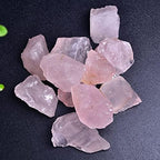 Rose Quartz Raw Crystals, Large 1.25-2.0" Healing Crystals Natural Rough Stones Crystal for Tumbling, Cabbing, Fountain Rocks, Decoration, Polishing, Wire Wrapping, Wicca & Reiki