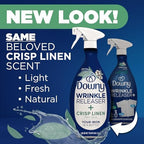 Downy Wrinkle Releaser Spray | All In One Wrinkle Release Spray, Odor Eliminator, Static Remover | Fabric Refresher & Ironing Aid for Clothes | 16.9 Fl Oz (Pack of 2) & 3 FL Oz, Crisp Linen Scent