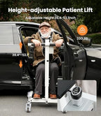 VOCIC Electric Transfer Lift for Car, Portable Folding Patient Lift Transfer Chair, Electric Assist Lift Aid for Seniors, Adults, AY06