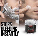 Styptic Powder Jars – Professional Grooming First Aid for Shaving Nicks, Razor Cuts & Razor Burn – Quick Healing Blood Stop Powder, 3 Pack (.18 oz Each)
