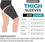 BODYPROX Thigh Compression Sleeve(1 Pair), Hamstring Compression Sleeve for Men and Women