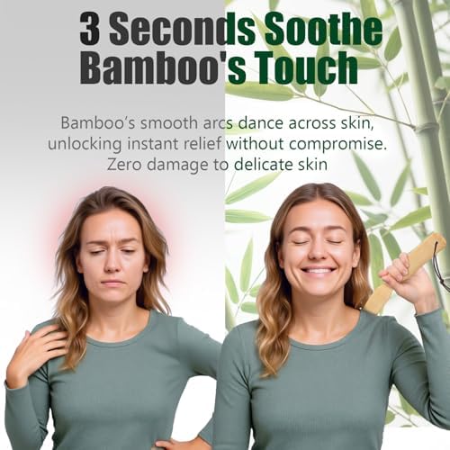 Renook 3 PCS Back Scratcher,17" Strong Sturdy Self-Massager Therapeutic Bamboo Wooden Back Scratchers for Scratching Itches,Best Gift for Father's Day Pregnant Women&People Who Need Longer Hands.