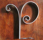 Hortense B. Hewitt Wedding Accessories Metal Scroll Cake Top, Letter P, 5-Inch Tall