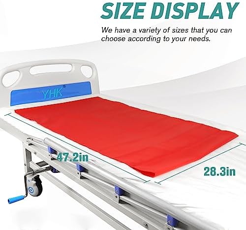 YHK Tubular Slide Sheet for Patient Transfer, Washable Reusable Flat Slide Sheet, Safetysure Transfer Slide for Moving Bedridden Patients, Slides for Cars, Hospital Bed, Home Care (28.3" x 47.2")
