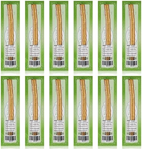 Zenia Sewak Natural Miswak Toothbrush - Vacuum Sealed Natural Flavor Traditional Peelu Toothbrush Stick - for Healthy Gums, Teeth, and Fresher Breath (Pack of 12)