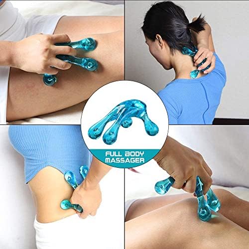 Melonsun Palm Massage Tool - Easier Grip Four-Point Massage Tool, Handheld Trigger Point Deep Tissue Massage Tool for Neck & Back, Full-Body Massage Knob Tool for Pain Relief