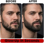 Black Beard Pencil Filler for Men - Waterproof Beard Pen Kit with Brush - Dual Tip Beard Filling Pen for Patches, Hairline & Mustache - Natural Look, Long Lasting, Easy to Use Beard Grooming Tool