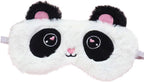 Shinywear Cute Rabbit Sleeping Eye Mask Plush Blindfold Travel Sleep Masks Super Soft Funny Eye Cover for Kids Girls and Adult (Black White Panda)