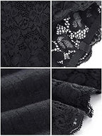 Boao 3 Pieces Women's Floral Lace Tube Top Bandeau Strapless Bras Seamless Stretchy Chest Wrap