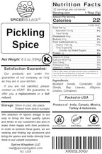 SPICES VILLAGE Pickling Spices for Corned Beef, Pickling Spices Mix for Pickles and Canning, 6.5oz, Pickling Seasoning Blend Kit - Kosher, Gluten Free, Non GMO, Resealable Bulk Bag