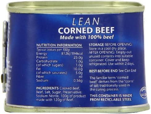 Princes Lean Corned Beef 200 g (Pack of 4)
