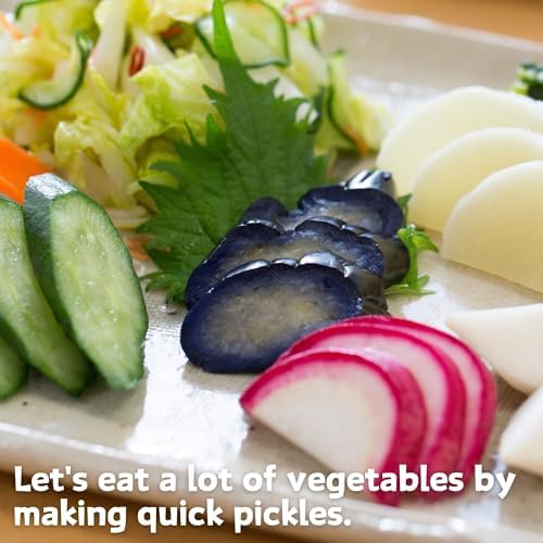 Tsukemoto Authentic Japanese Pickles Tsukemono Japanese Seasoning Asazuke Pickling Base – Quick & Easy Lightly Pickled Vegetables | Traditional Flavor | Made in Japan 80g 2.82oz (PLAIN)