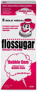 Cotton Candy Floss sugar Mix Flavors | Pack Of 3 | Orange, Bubble Gum, and Wacky Watermelon Flavors | 1/2 Gallon Cartons
