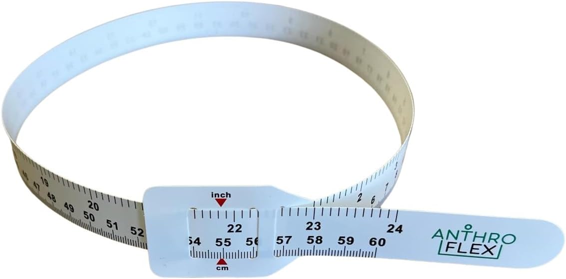 (10 Pack) AnthroFlex Infant Head Circumference Tape Measure for Pediatrics, Baby, Babies - Plastic, Reusable, Non-Stretchable with End Insert - for OFC Occipital Frontal Circumference Measurement