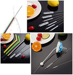 Long Straw Brush, Nylon Pipe Tube Cleaner 8-ihch 10 Different Diameters Set of 10