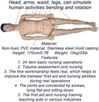 5.25ft Life Size Patient Care Manikin Training CPR Simulator Basic Geri Nursing Skills Geriatric Human Model Mannequin Full Body for Students Education Teaching Medical Training Skills
