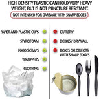 Aluf Plastics High Density Trash Bags, 60 Gallon, 200 Count, 14 Micron (eq), 38" x 60", Clear, for Bathroom, Office, Industrial, Commercial, Janitorial, Municipal, Recycling