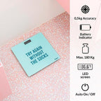 Fisura - Digital Bathroom Scale Try Again. Glass Bathroom Scales. Electronic Bathroom Scales up to 180 kg and 50 g Accuracy, Step-On Technology. 11,81 X 11,81 inches