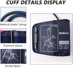 Extra Large Blood Pressure Cuff Upper Arm 8.7"-20.5"(22-52cm) XL Replacement BP Cuff for Big Arms Adult Cuff with 8 Connectors Compatible with Omron and Other Brands BP Monitors