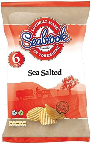 Seabrook Crinkle Cut Crisps - Sea Salted (6x25g) - Pack of 6