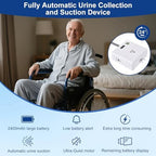 Electric Male Urine Collector Portable Wearable Urinal Device with Silicone Cup USB Rechargeable Pump for Elderly and Outdoor Use