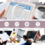 Oversized Reading Glasses for Women Men Large Frame Square Blue Light Blocking Computer Readers Spring Hinge