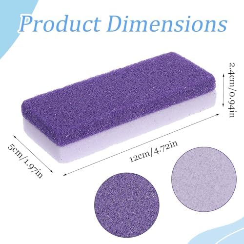 6 Pcs Foot Pumice Scrubber Ped File Foot Pumice Stone Exfoliator Scraper Pedicure Remover for Feet Hard Skin Callus Dead Skins Shower Smooth Feet Heels Cracked Heel Repair Stocking Stuffers