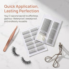 36 Pcs Self Adhesive Eyelashes Tape, 2 Boxes Lash Adhesive Replacement Strips, Lash Tapes For Women Girls, Waterproof Sweatproof Reusable, Natural Look Quick Application Makeup Tools