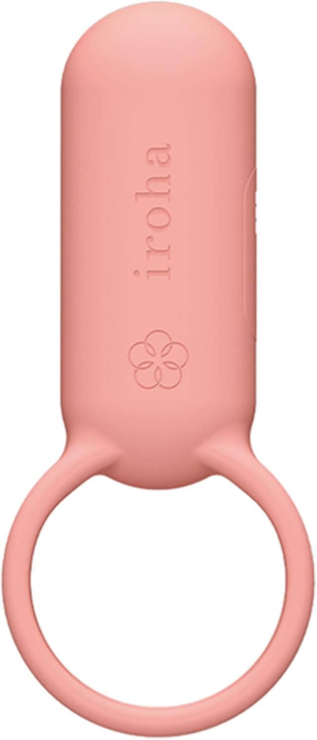 iroha SVR, Smart Vibe Ring, Rechargable Couple's Vibrator, Coral Pink