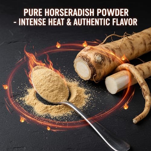 MOCKRAND Horseradish Powder, 17.64 oz/1.1 lb, Strong Flavor, Sharp & Spicy, Dried Horseradish,Fine Powder, Dips & Sauces