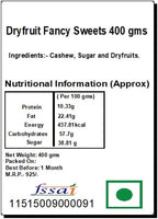 Jaiccha Ghasitaram Sweets-Dryfruit Fancy Sweets 400 GMS |Gift for Diwali,Holi,Rakhi,Valentine,Christmas,Birthday,Anniversary,Her,Him|
