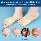 Tailors Bunion Corrector 1Pair Bunionette Sleeves Built-in Gel Pads Silicone Cover Guard with Non-Slip Strap to Relief Bunion Pinky Toe Pain, Straighten Bunionette,Overlapping Toe (Large)