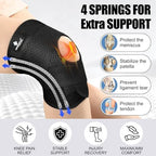 NEENCA Knee Brace for Knee Pain, Compression Knee Support with Air Mesh Fabric, Adjustable Knee Wrap with Side Stabilizers, Ultra-Soft Bandage for Elderly, Meniscus Tear, ACL, Arthritis Relief, Hiking
