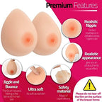 IVITA Silicone Breast Form Fake Boobs Mastectomy Prosthesis Crossdresser Transgender Cosplay