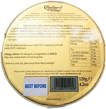 Charbonnel et Walker Milk Sea Salt Caramel Truffles, 4.2 Ounce