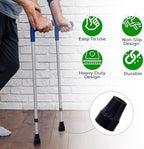 Premium 3/4 Inch Heavy Duty Walking Cane Tips - Durable Black Rubber Replacement for Stability & Safety (2 Pack)