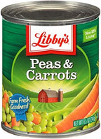 Libby's Peas & Carrots | Deliciously Sweet, Vibrantly Orange Diced Carrots & Succulent Green Sweet Peas | Grown & Made in USA | 8.5 oz (Pack of 12)