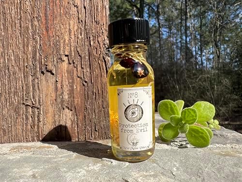 Protection from Evil Oil - Barrier to Negative Influences Ward off Unwanted Energies Sacred Space Resilience Spells Conjure Rituals - Handmade with Essential Oils & Herbs- Wicca Pagan Hoodoo Magick