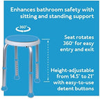 Carex Swivel Shower Stool With Padded Seat, Shower Seat For Seniors, Elderly, Handicap, Disabled, or Those Home From Surgery