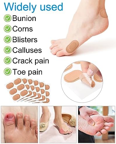 36Pcs Bunion Pain Relief Pads to Wear with Shoes, Self-Adhesive Bunion Protector Pad Corn Cushions for Women Men to Reduce Friction and Pressure