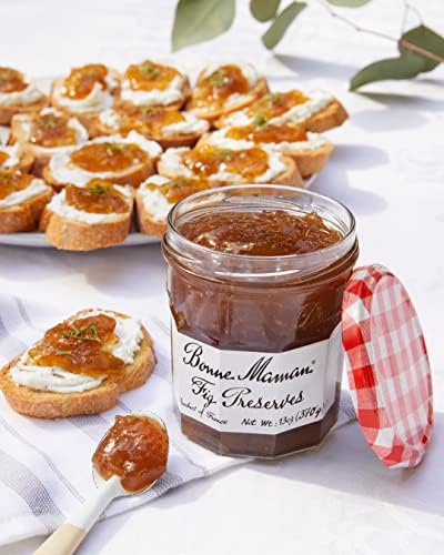 Bonne Maman Fig Preserves, 13 oz Glass Jars (Pack of 6) – Non-GMO, Made with Simple Ingredients