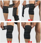 Extra Long Elastic Knee Wrap Compression Bandage Brace Support for Legs, Plantar Fasciitis, Stabilising Ligaments, Joint Pain, Squat, Basketball, Running, Tennis, Soccer, Football
