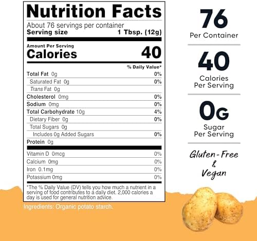 Nutricost Pantry Organic Potato Starch (2 Pound) - Gluten-Free & Vegan