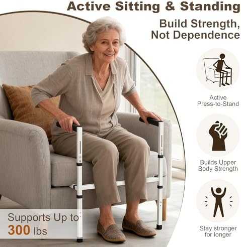 Stand Assist for Elderly and Patients-Adjustable Sofa Chair Lift Assist Devices for Seniors Sit to Stand,Supports 300 lbs,with Supporting Feets,Standing Aids & Supports,Mobility & Daily Living Aid
